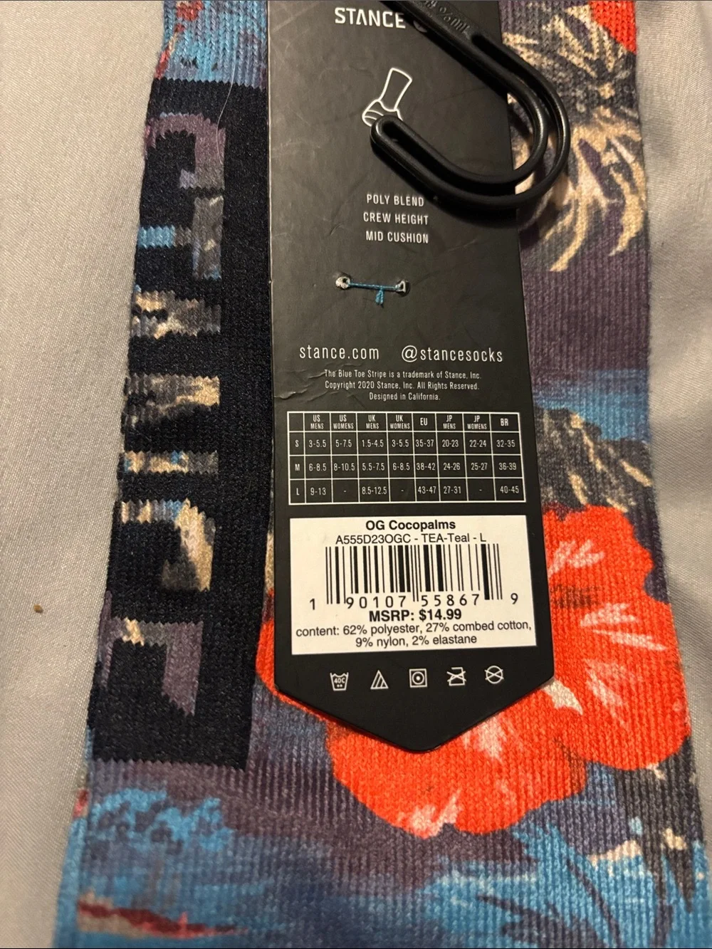 Stance casual  mens , teens  size Large